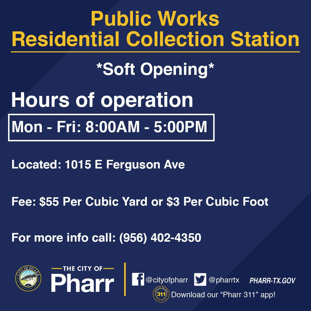 City Of Pharr Do You Have Items That You Ve Been Meaning To Throw Away But Can T Seem To Find The Right Place To Discard It Good News Everyone Our Pharr Public