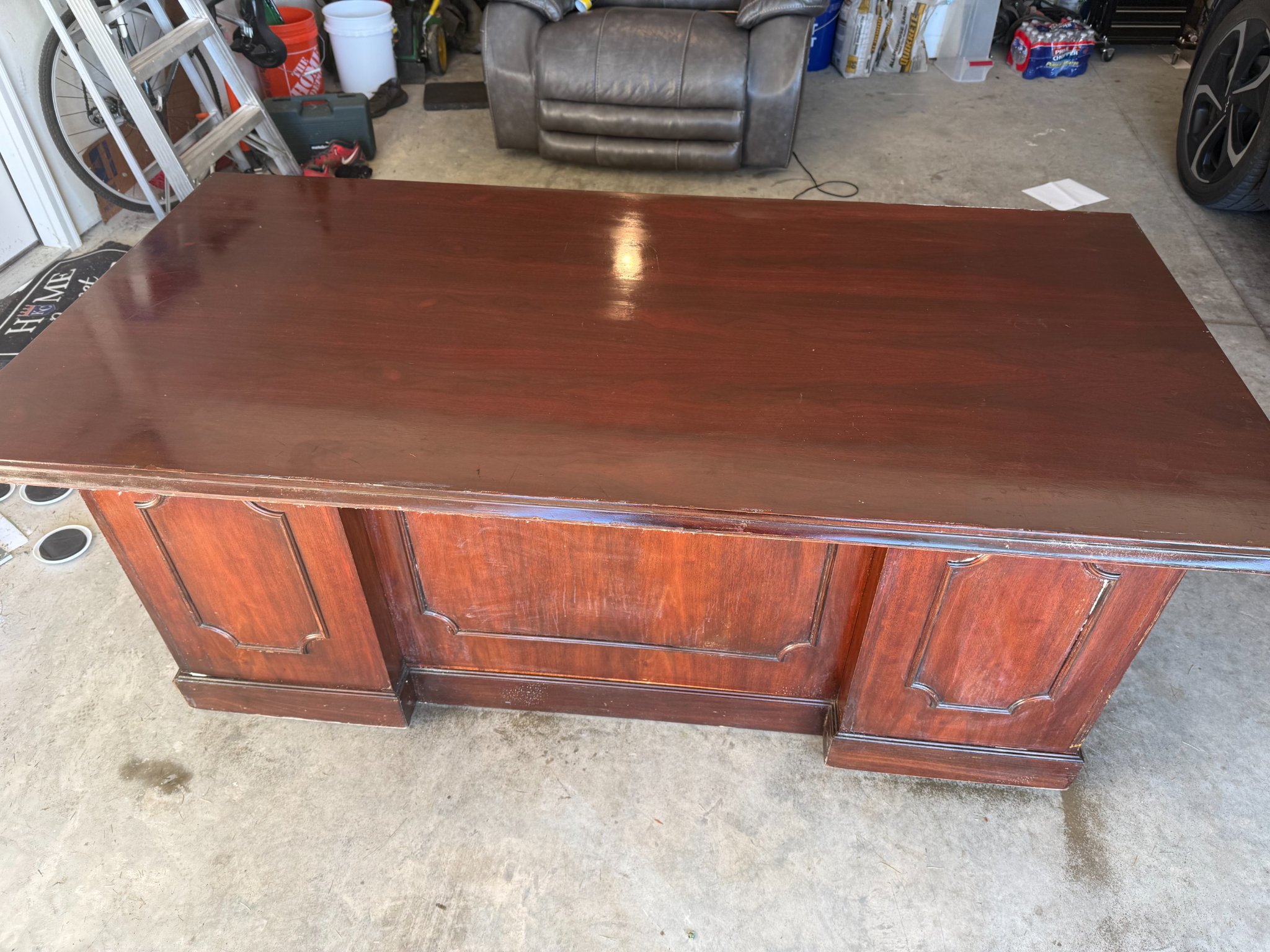 Solid Wood Executive “Congressional” Desk – 6’ x 3’ – 5 Drawers + 2 ...