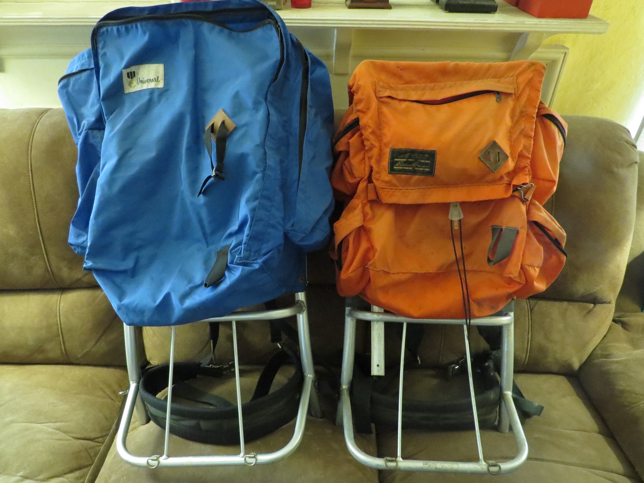 What are these vintage external frame backpacks with possible 