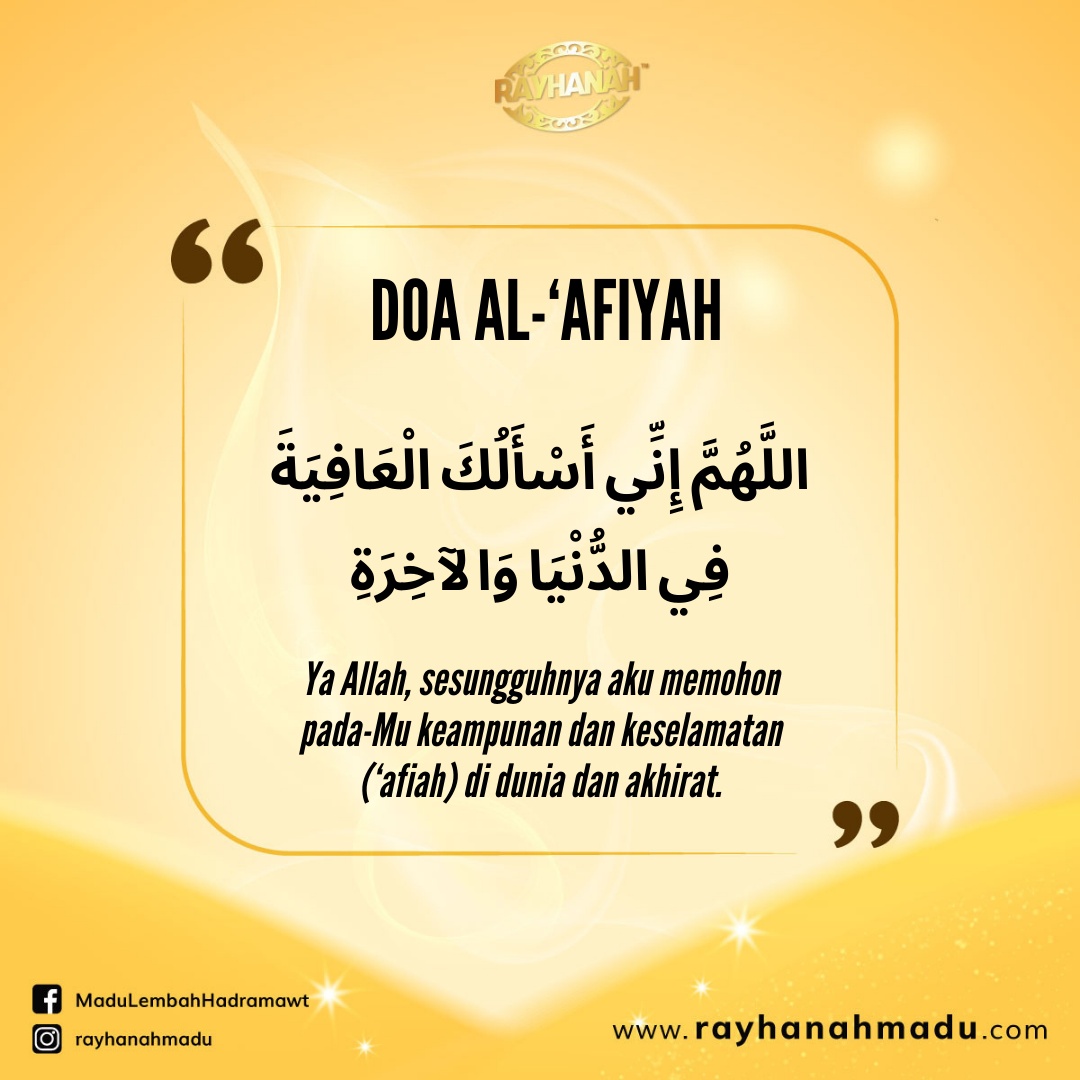 📝Al‘Afiyah adalah... - Rayhanah HQ - Madu Lembah Hadramawt