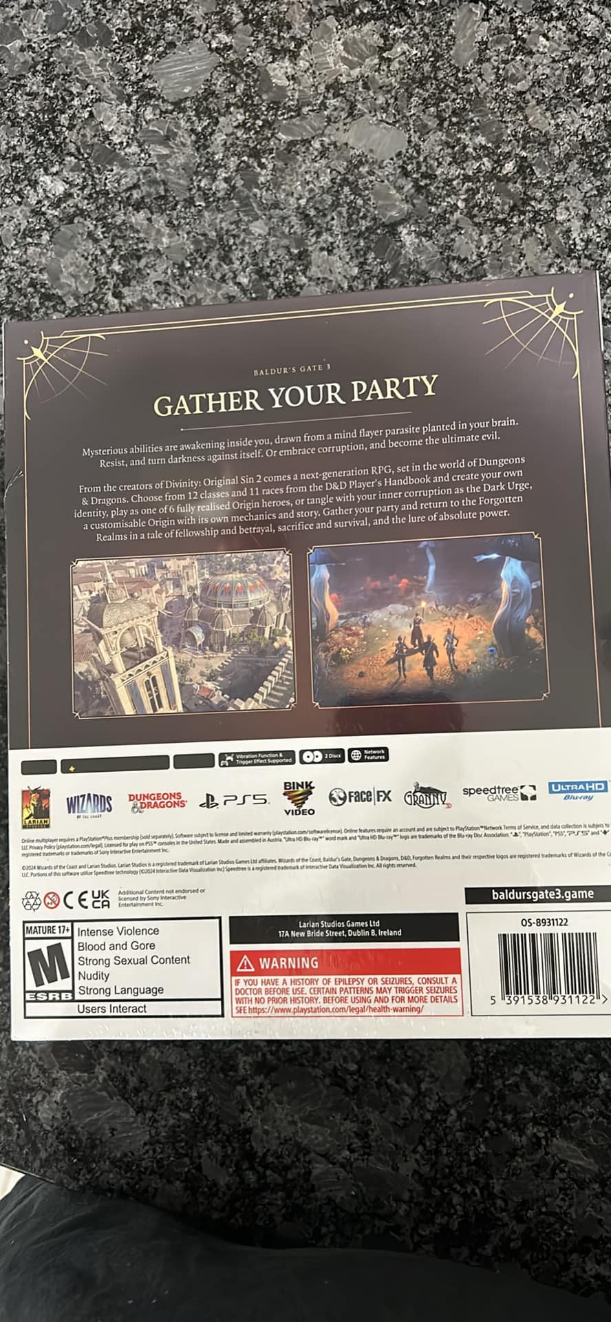 Baldur's Gate 3 PS5 Version Japonaise Multilingue - Neuf Sous Blister, Jeu De Rôle RPG