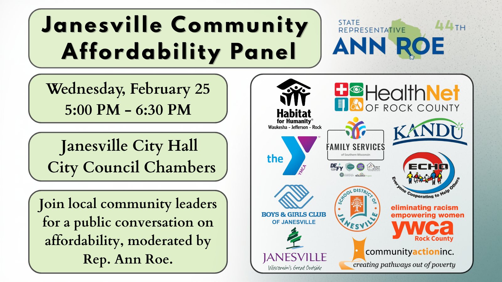 Janesville Affordability Panel