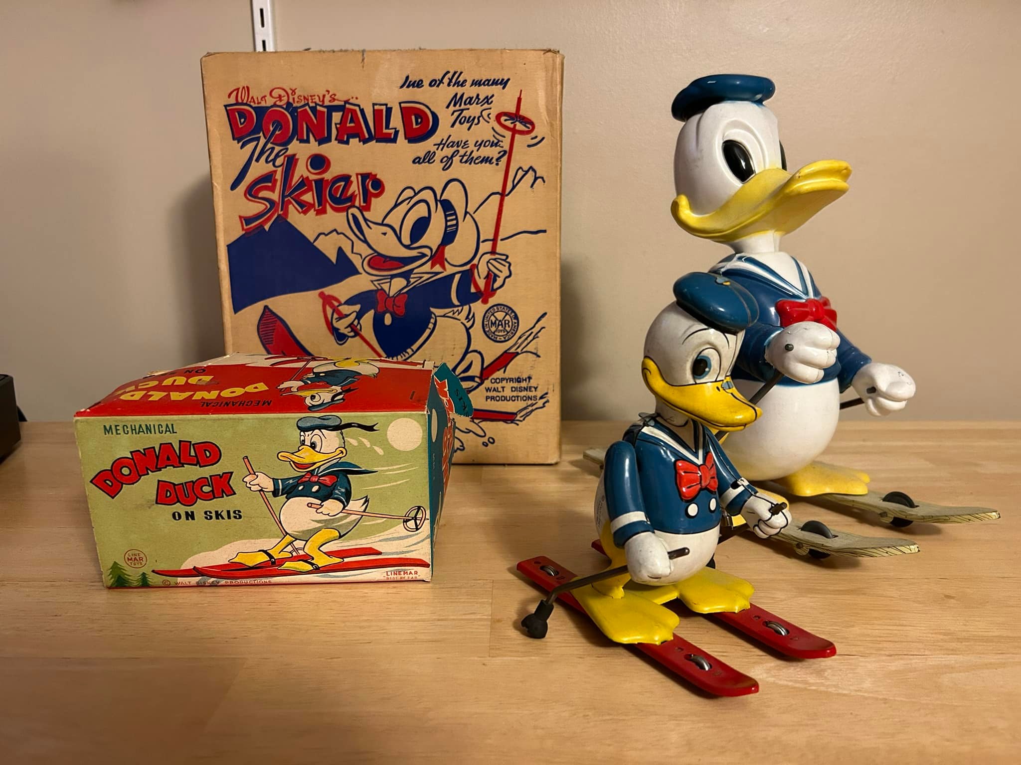 Vintage Marx Disney toys with Donald and Goofy