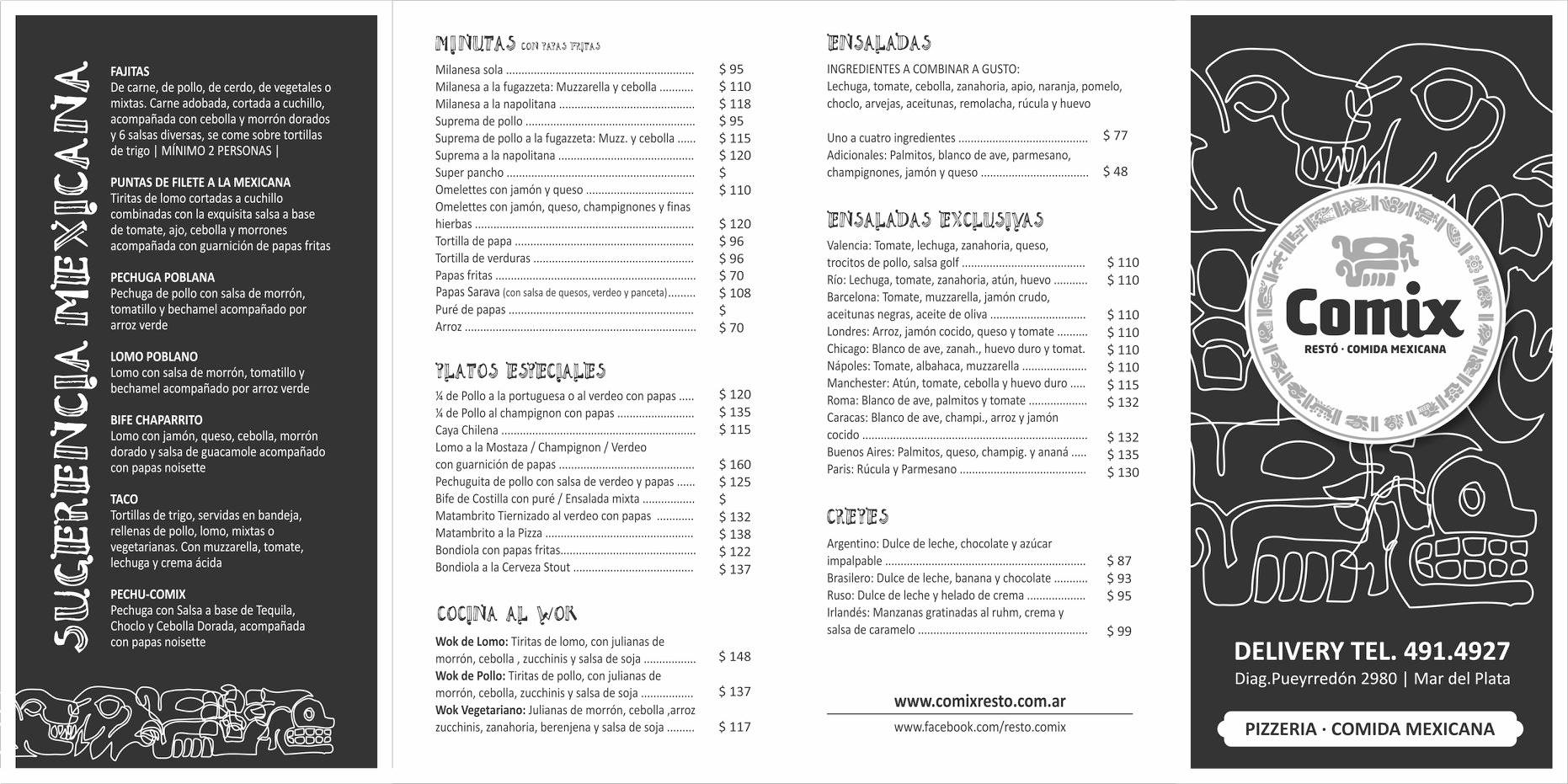 Te compartimos la... - COMIX Resto - Comidas Mexicanas
