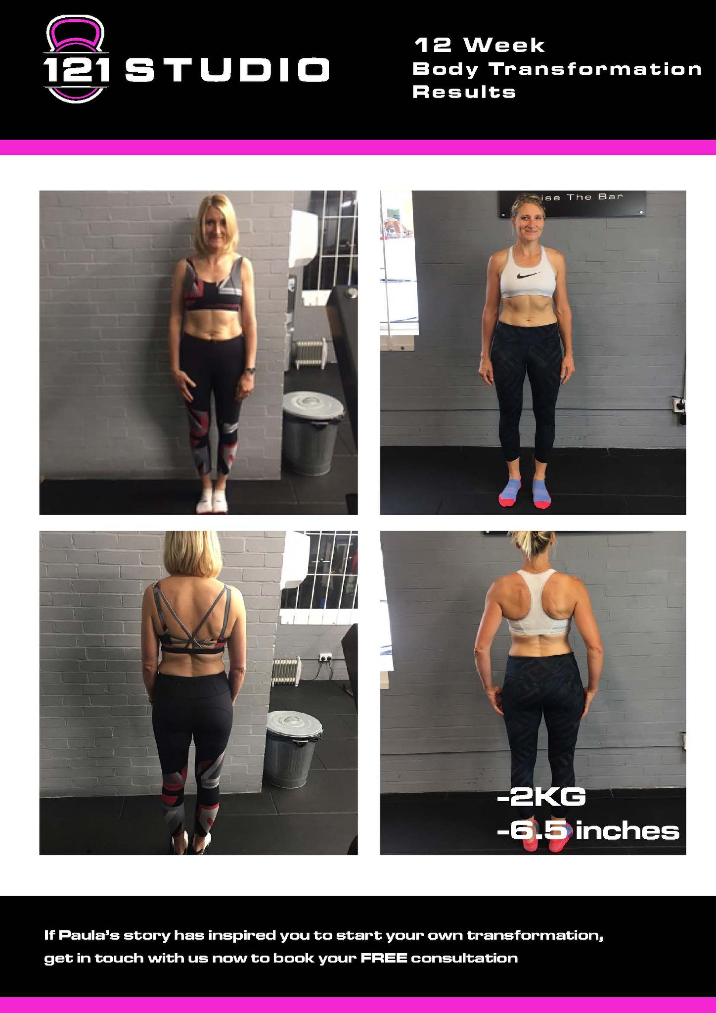 Studio 121 - Transformation Tuesday 💪 Paula was already in great shape ...