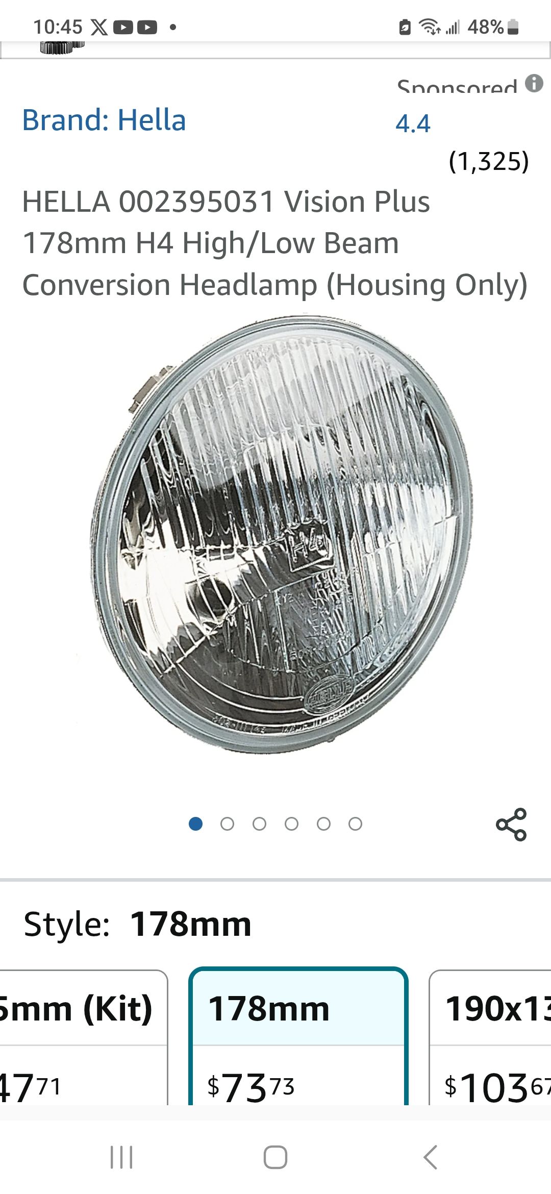 NEOLITE Halogen Headlight Conversion Kit For AC Cobra Replica & Classic 7" Sealed Beam – Chrome Housing, H4 Bulbs