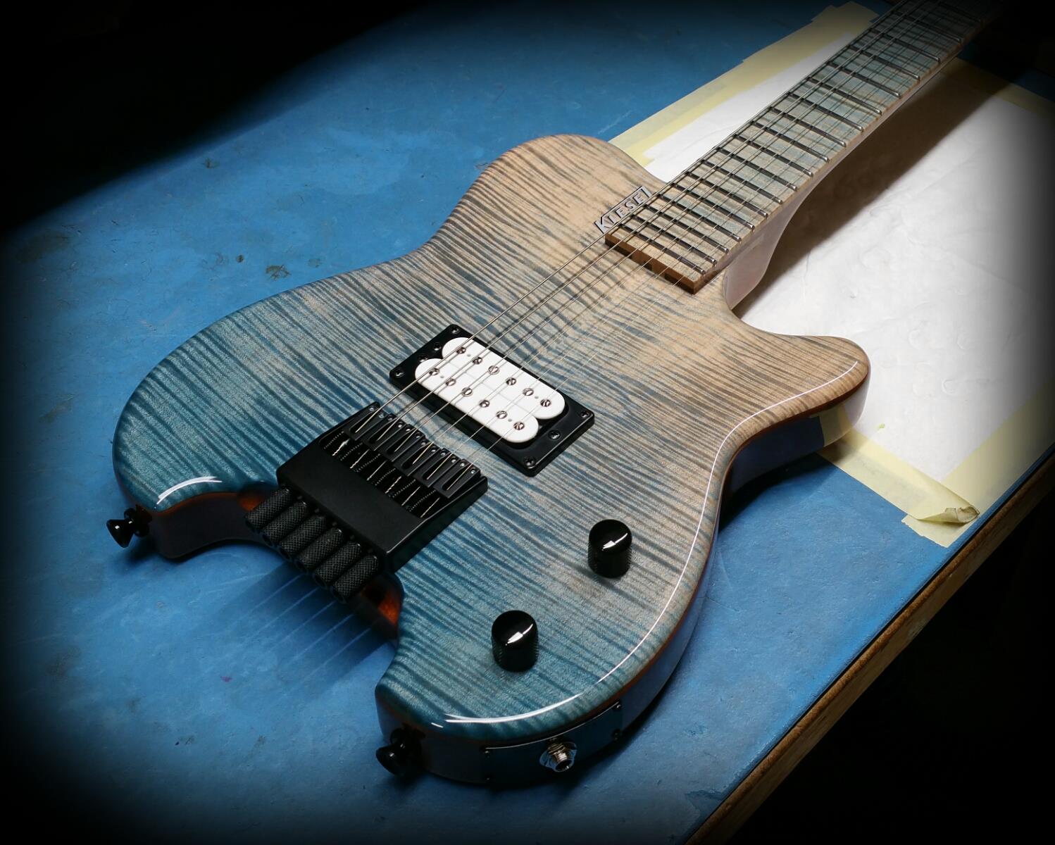 Kiesel - HH2 (Allan Holdworth Signature Model) custom blue denim 