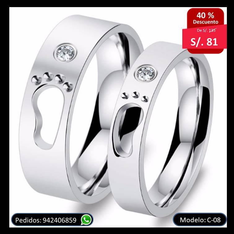 Anillos De Pareja Puzzle De Acero Inoxidable - Alianzas De Compromiso Para Hombre Y Mujer - Regalo San Valentín O Aniversario