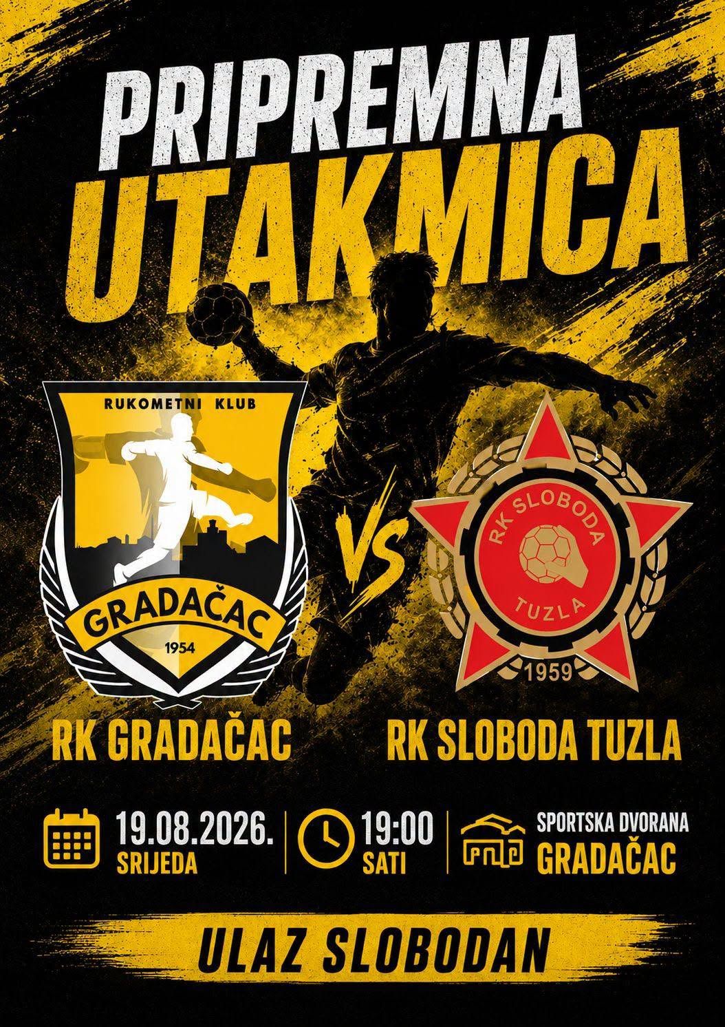 Pripremna utakmica RK Gradačac - RK Sloboda Tuzla