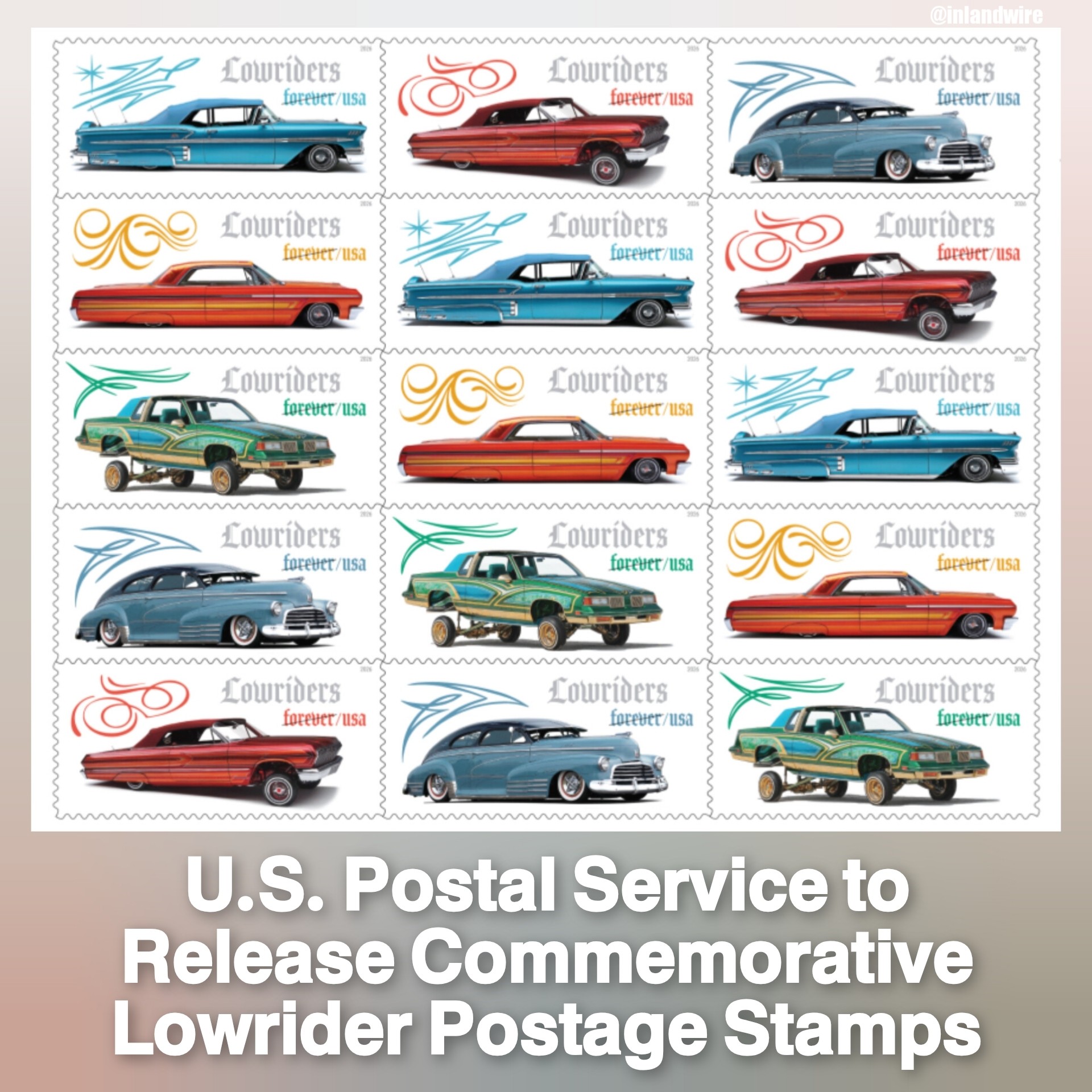 Today, USPS unveils the Lowriders Forever® stamps, celebrating a