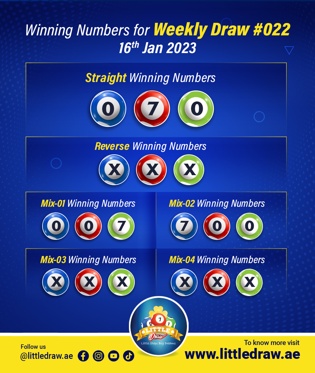 Little Draw - Here are the winning numbers 🥳 These are the...