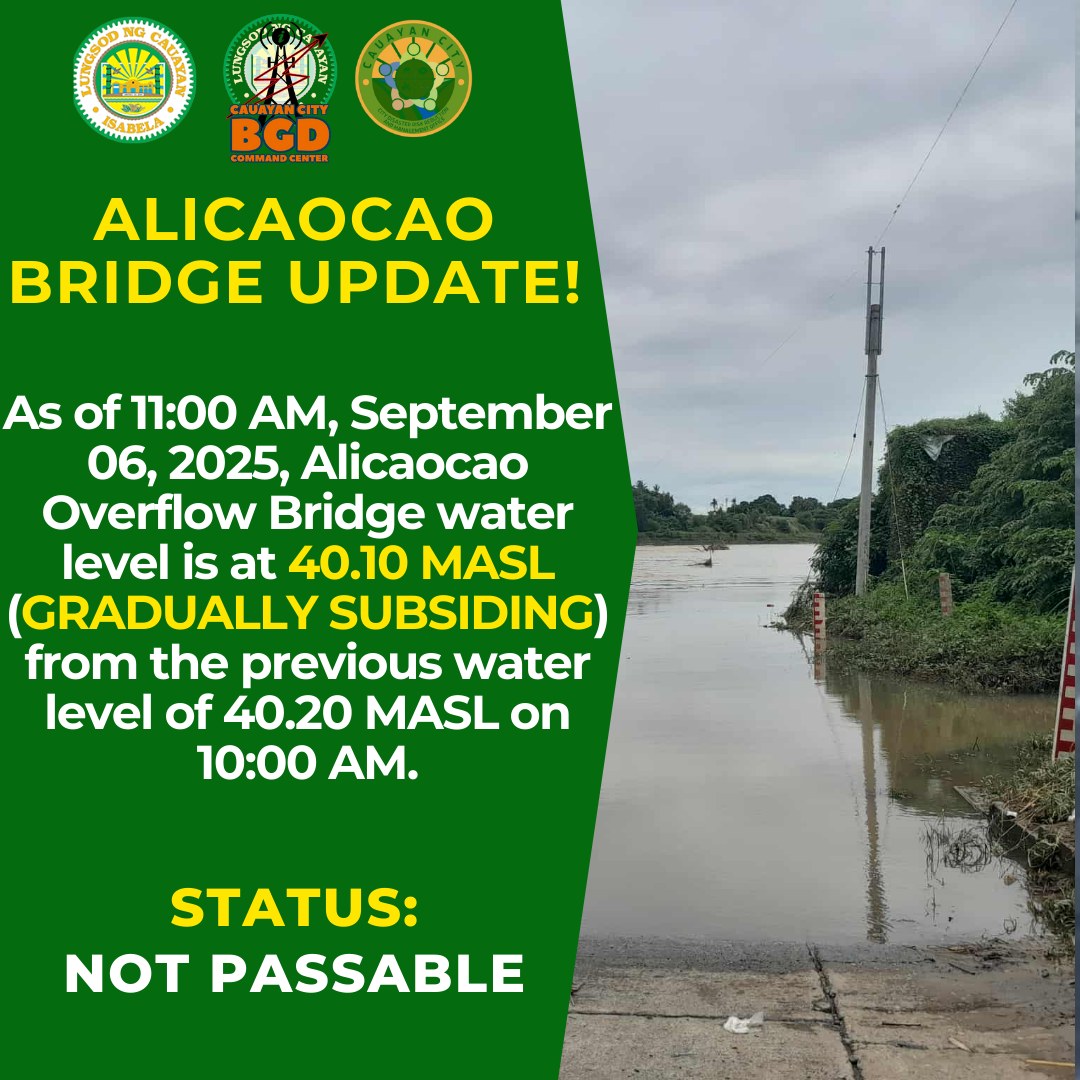 Bee - ALICAOCAO BRIDGE UPDATE! As of 11:00 AM, September 06, 2025 ...
