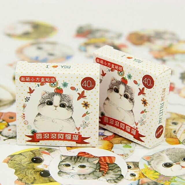 * Cat style Mini Paper Label Sticker *... - Hanif Bahan Craft