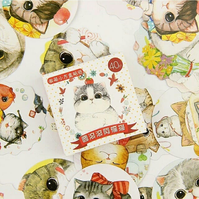 * Cat style Mini Paper Label Sticker *... - Hanif Bahan Craft