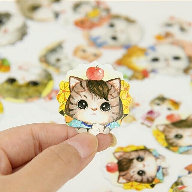 * Cat style Mini Paper Label Sticker *... - Hanif Bahan Craft