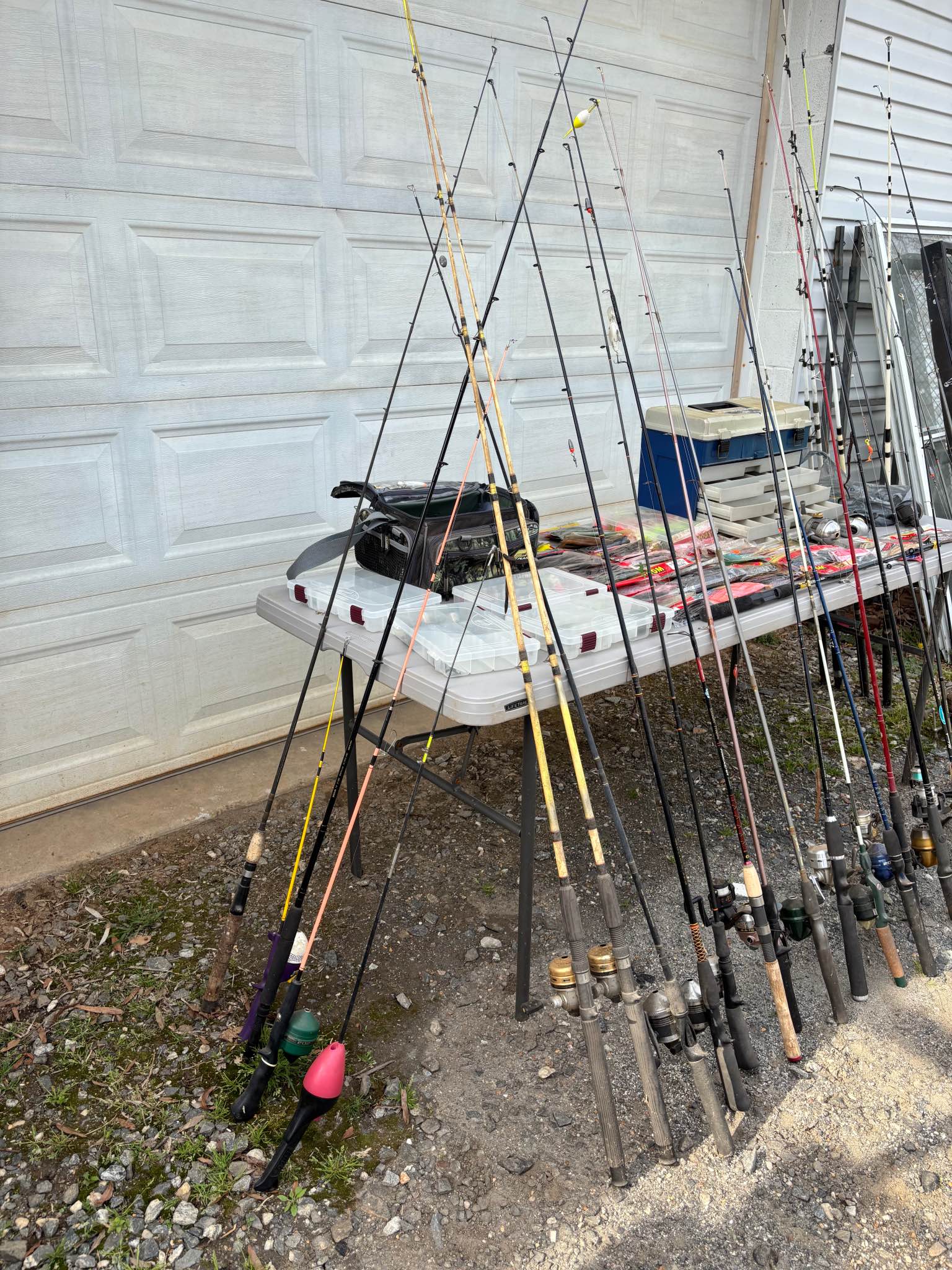 One Lot of Assorted Fishing Rods & Tackle. Selling all Together for ...