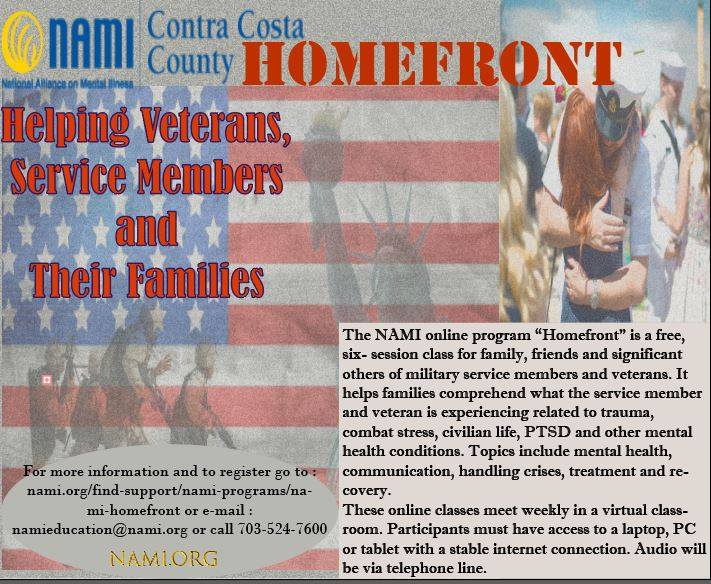 The NAMI online program “Homefront" is... - NAMI Contra Costa | Facebook