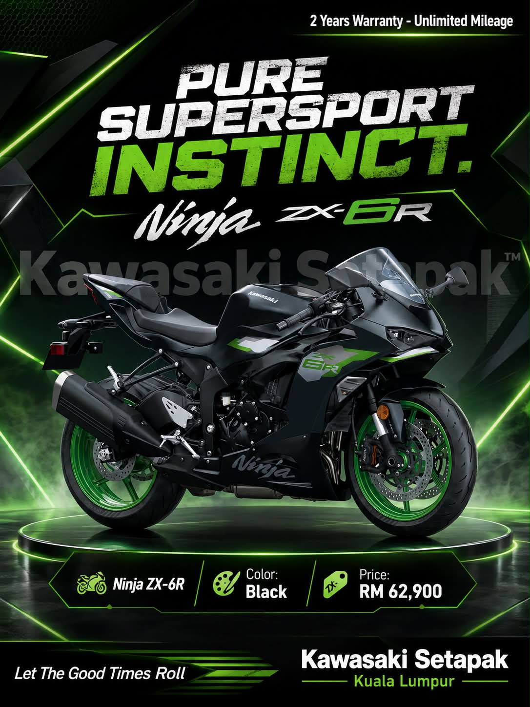 Kawasaki Ninja ZX-6R for sale at Kawasaki Setapak, Kuala Lumpur