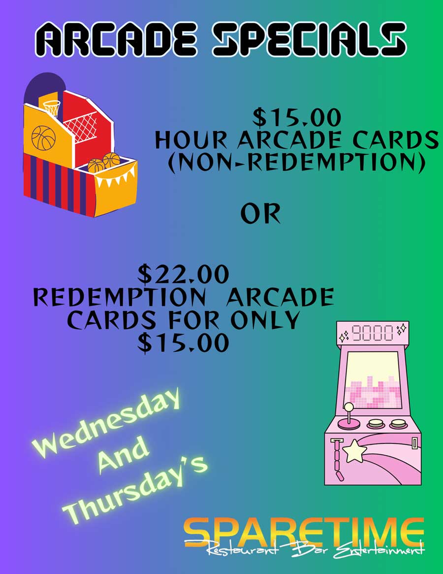Ready to beat your high score? 🎮 Arcade specials are happening