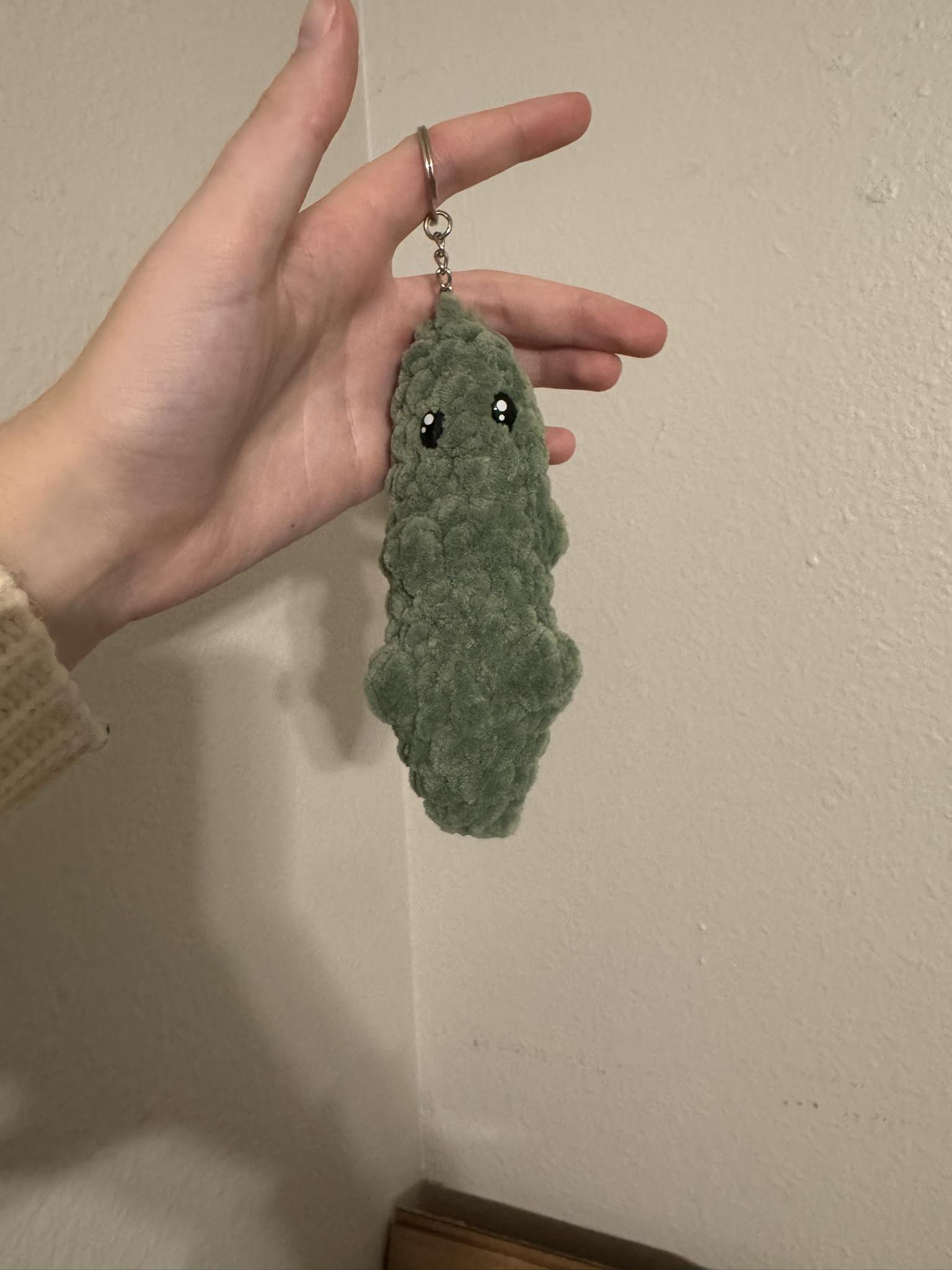 Pickle keychains with hair clips by pickle enthusiasts