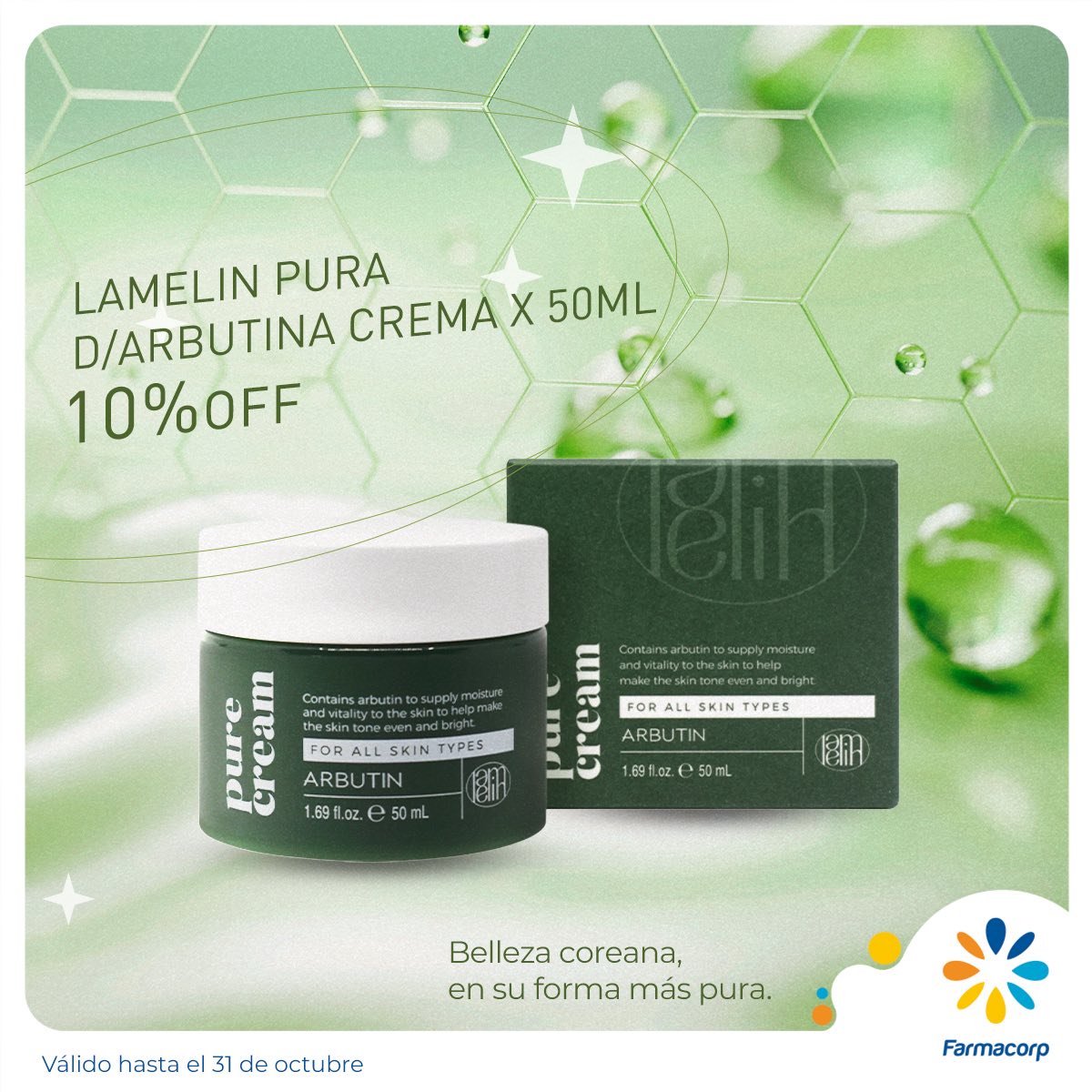 El glow coreano que tu piel esperaba. ✨ Descubre la innovación de #Lamelin en nuestra Zona Beauty y aprovecha 10% de descuento hasta el 31 de octubre