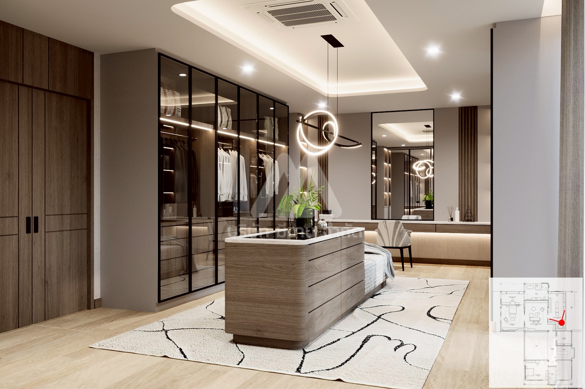 มีงาน - Walk-in Closet หรูหรา เรียบง่าย แต่เต็มไปด้วยดีเทล ผลงานออกแบบ ...