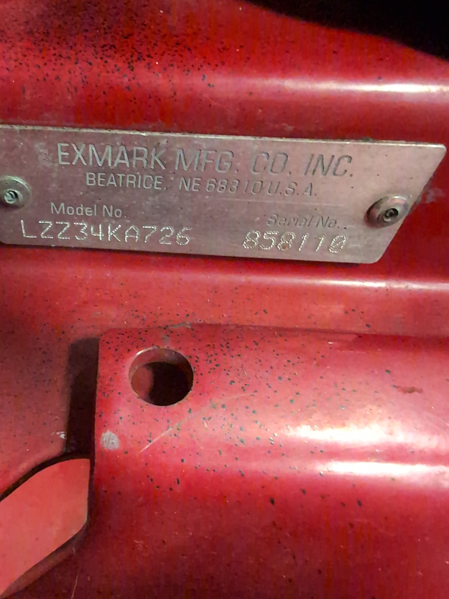 What is the drive belt size for Exmark LZZ34KA726 mower?