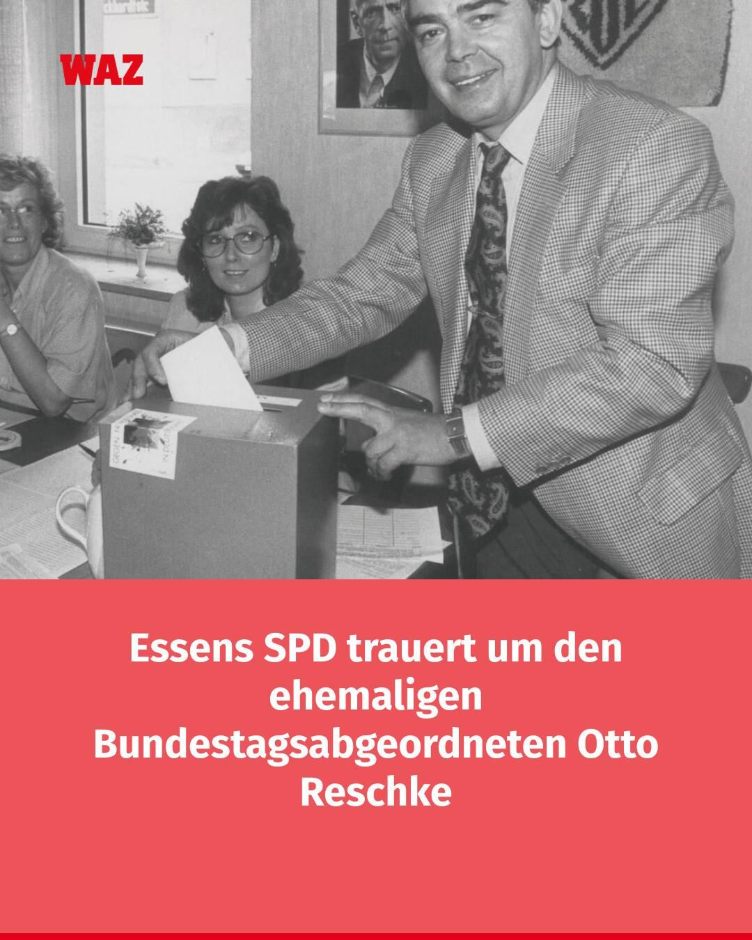 Otto Reschke gehörte 18 Jahre dem Deutschen Bundestag an und war einer der führenden Köpfe der Essener SPD. Der „A40-Deckel“ war seine Idee. 👉 https://www.waz.de/lokales/essen/article412703399/essens