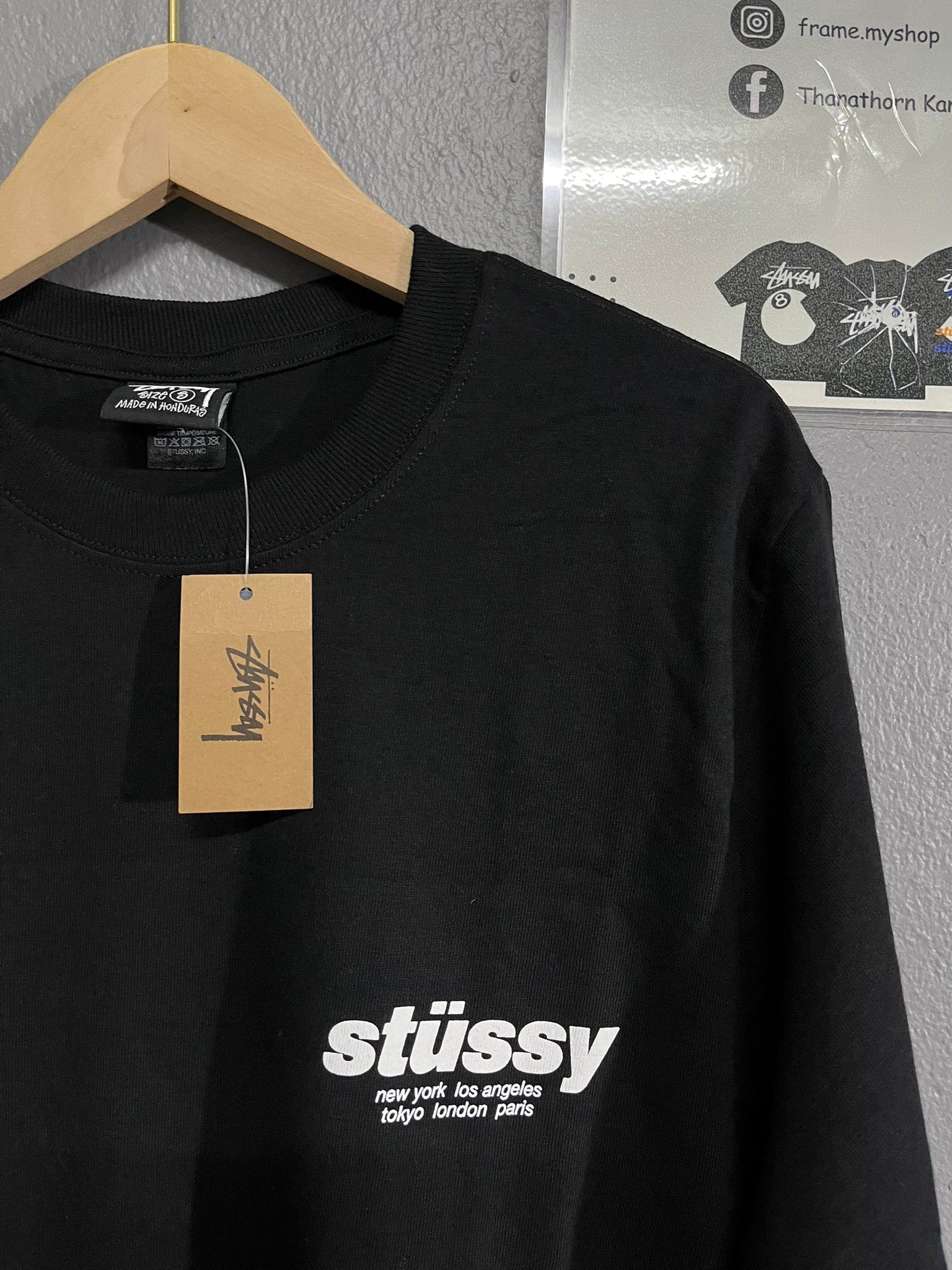 Stussy Rollers Tee Black (Us) มือ 1 มีป้าย tag ป้าย size : S ขนาด 