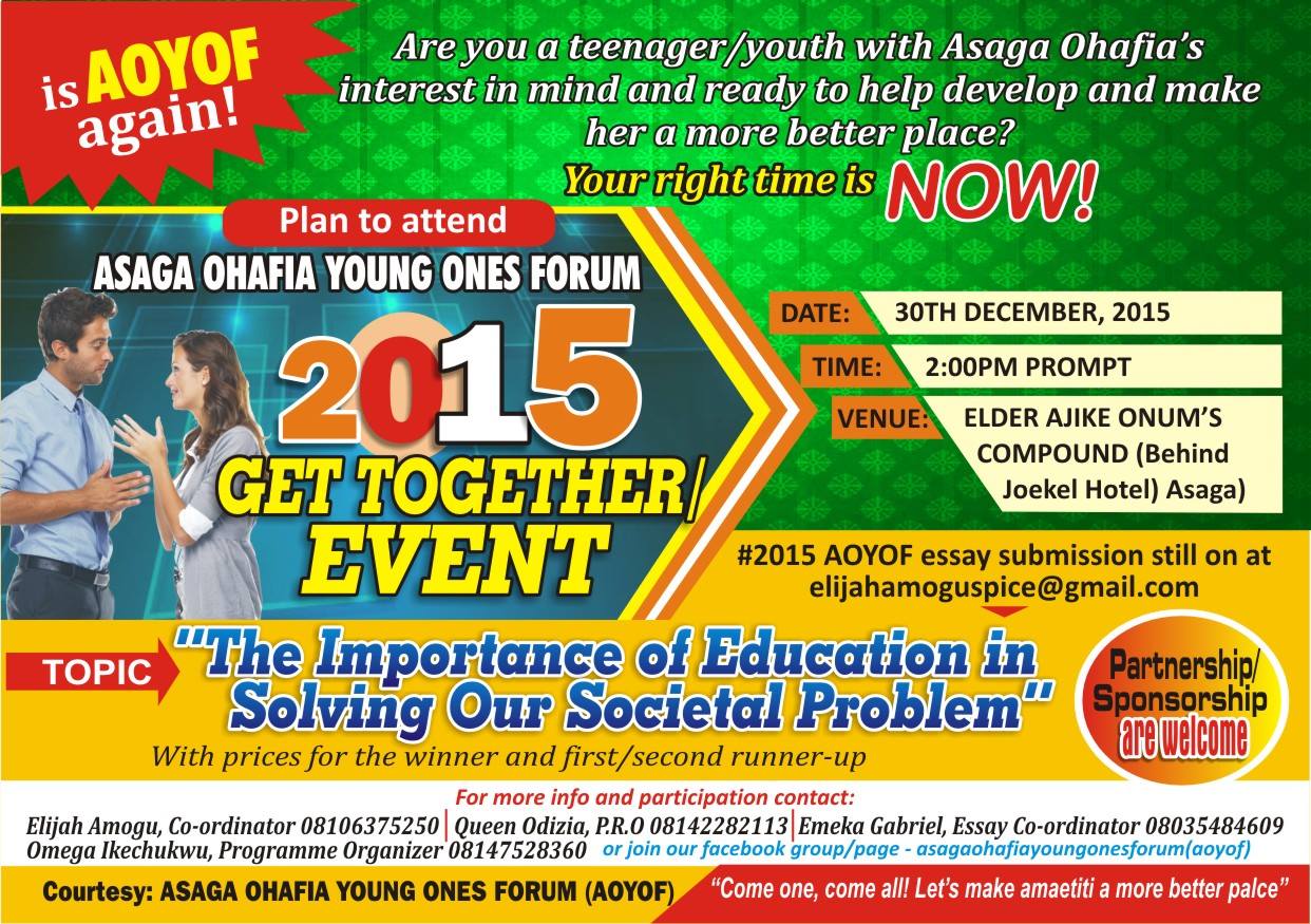 Asaga ohafia young minds forum - AMIF
