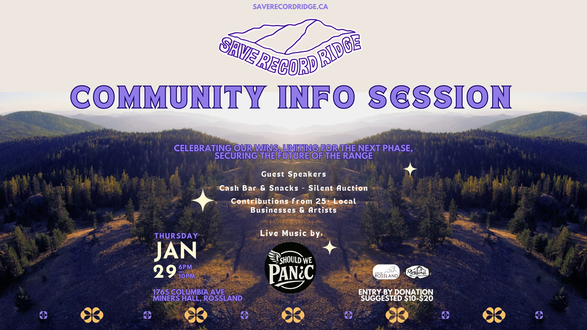 Save Record Ridge Community Info Session: an evening of community ...