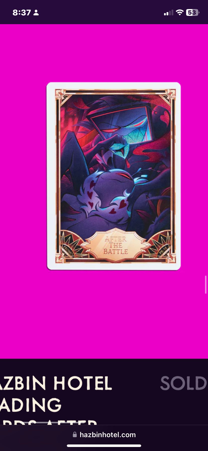 ハズビンホテル プロモカード PR-14 ヴォックス ヴァレンティノ HAZBIN