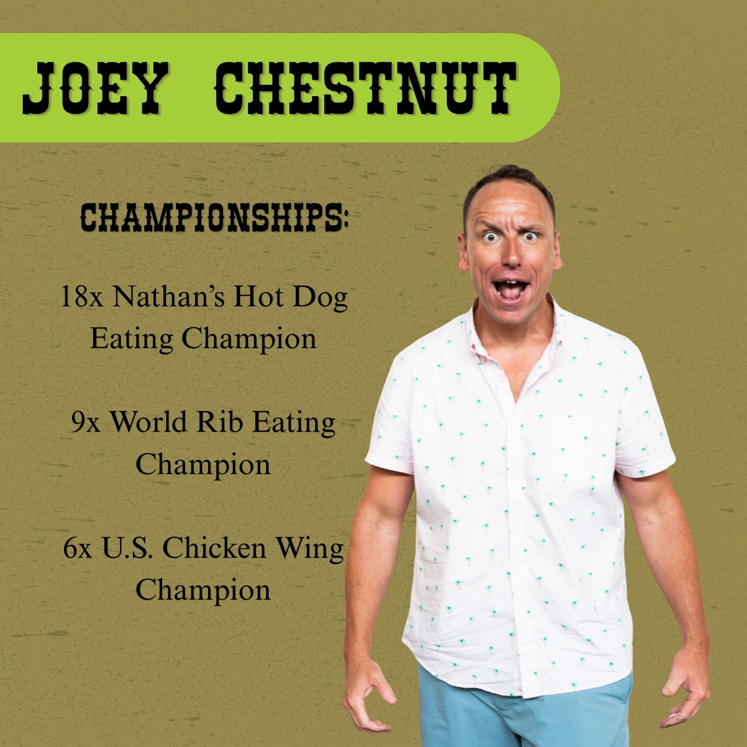 Joey Chestnut takes on 8 lbs Chicago deep-dish at Salvage Yard