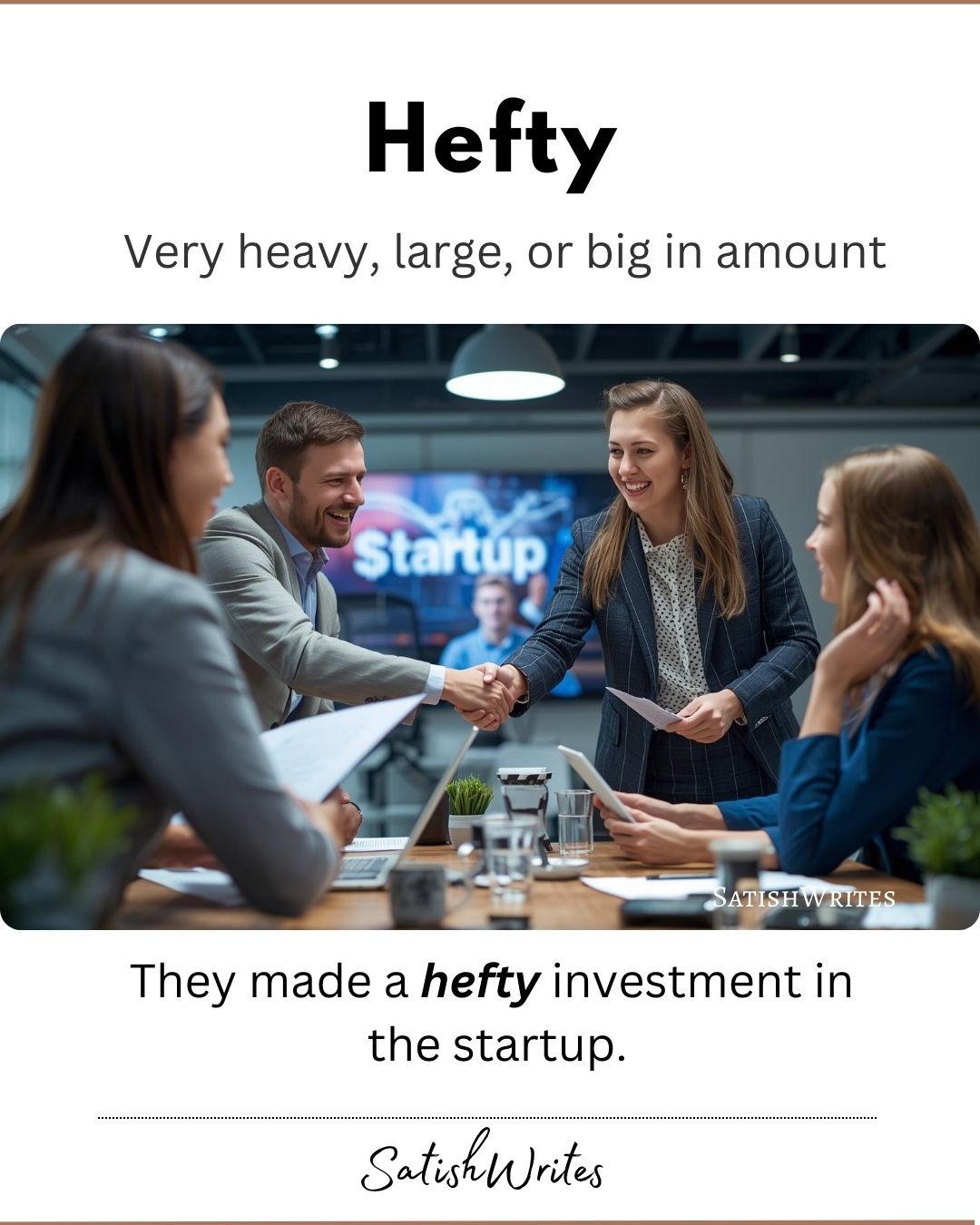 Daily English Speaking Practice | Word of the Day: Hefty 💪 | Facebook