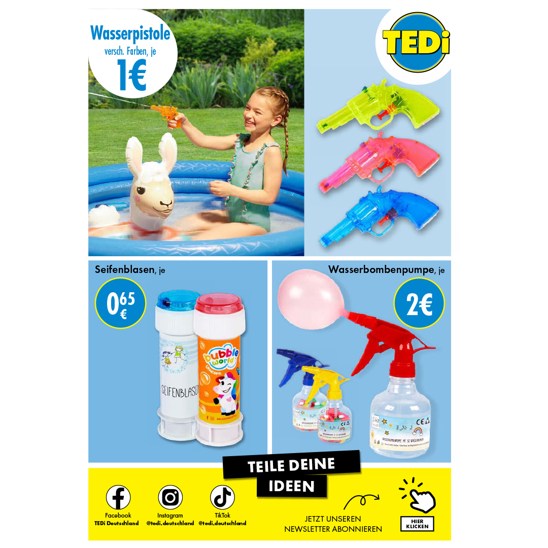 TEDi Deutschland - Sommer, Sonne, Wasserspaß 🌊 Abkühlung garantiert ...