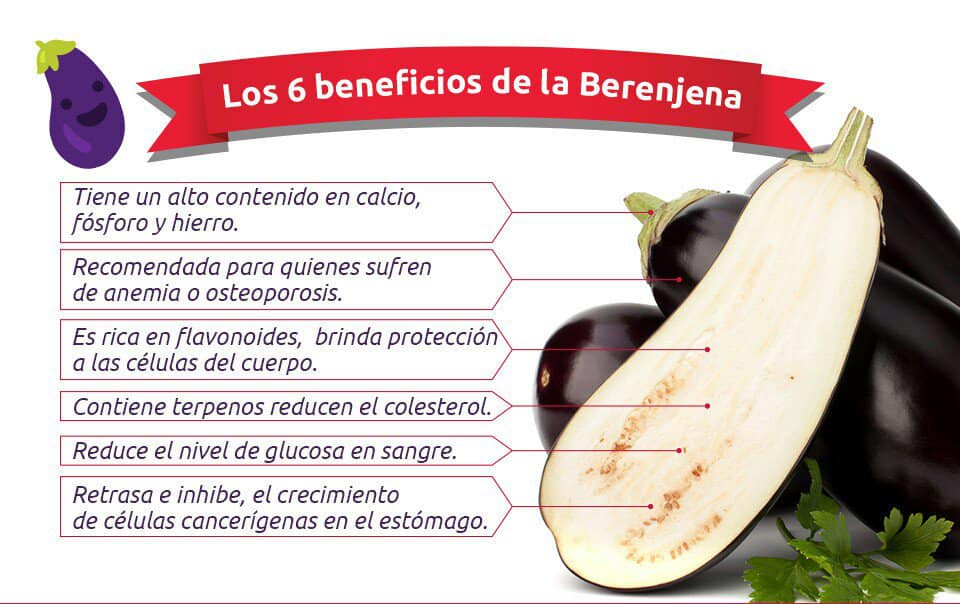 🍆 Las berenjenas son ricas en... - Consejos de salud