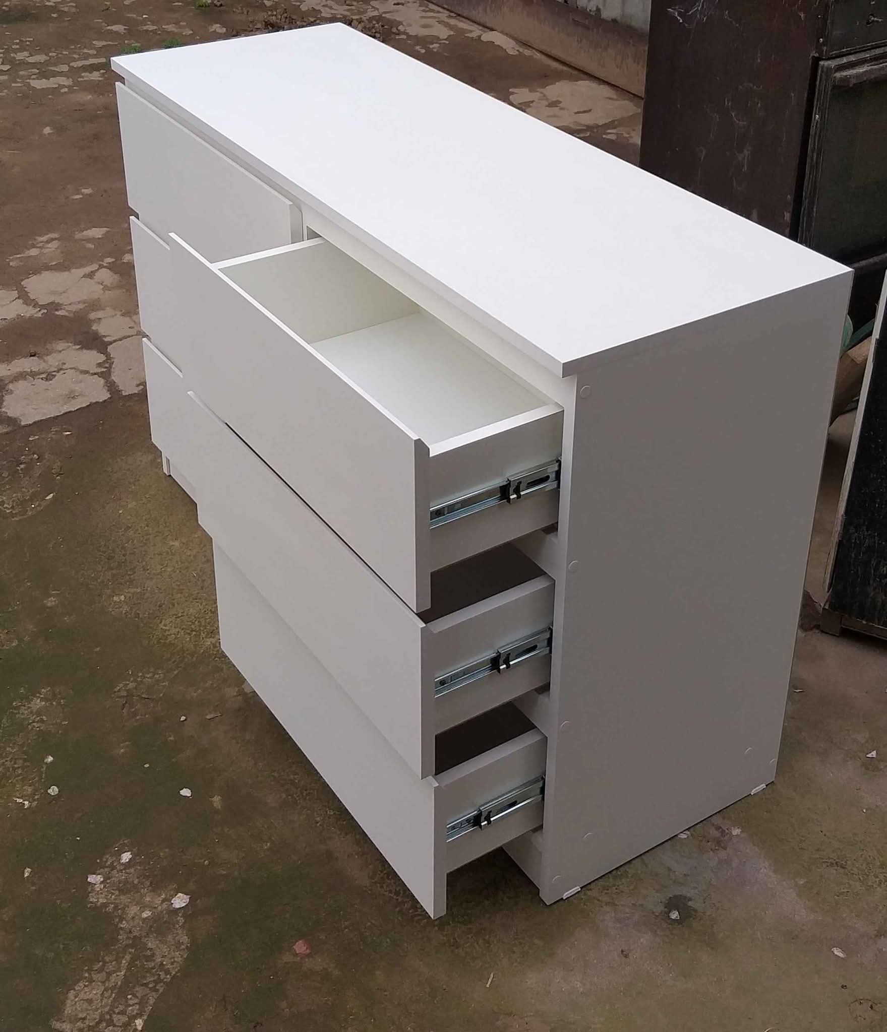 Comodas con guias telecopica de 6 cajones en melamina 18 mm base mdf ...