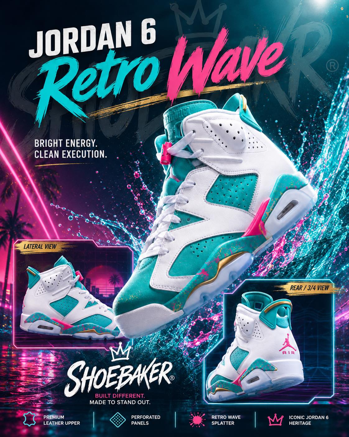 Jordan 6 “Retro Wave” 🌊 Drop your size for a pair ⬇️