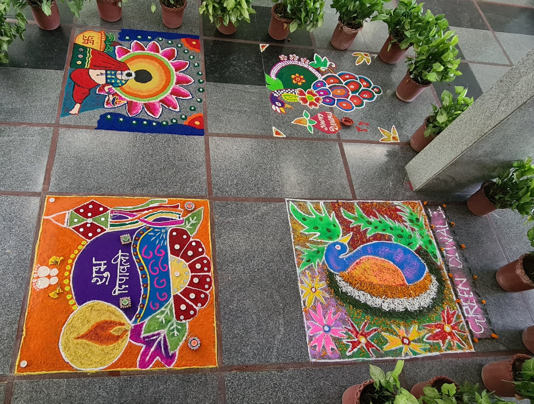 Beautiful Rangolis... - Saint Soldier International School | Facebook