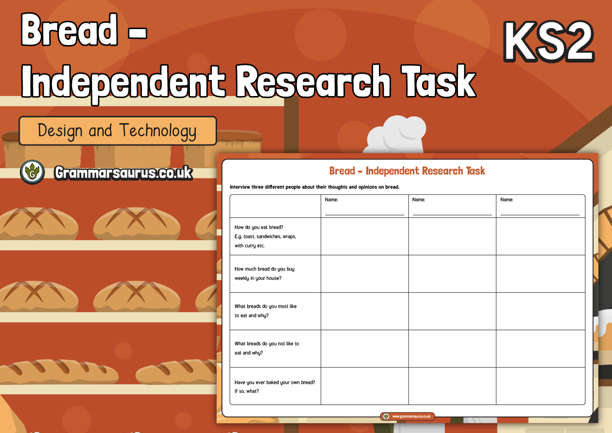 Grammarsaurus - NEW! KS2 Design Technology – Homework Task... | Facebook