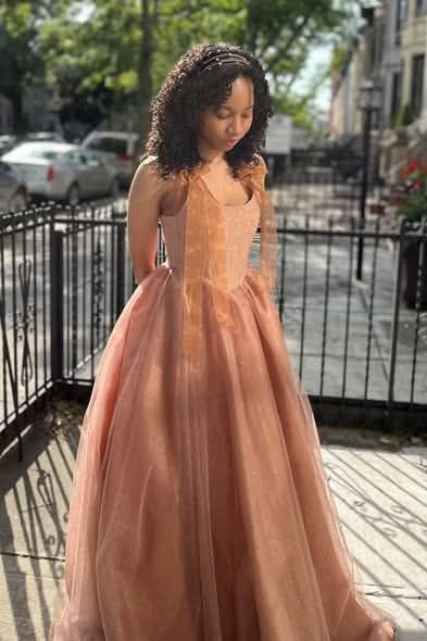 ugly brown prom dress This is and was poorly made … back of the looks a mess Women's Lexi Rib Ruched Dimension:16.18 L x 34.25 W x 54.41 H Inches photo_3d Sequin