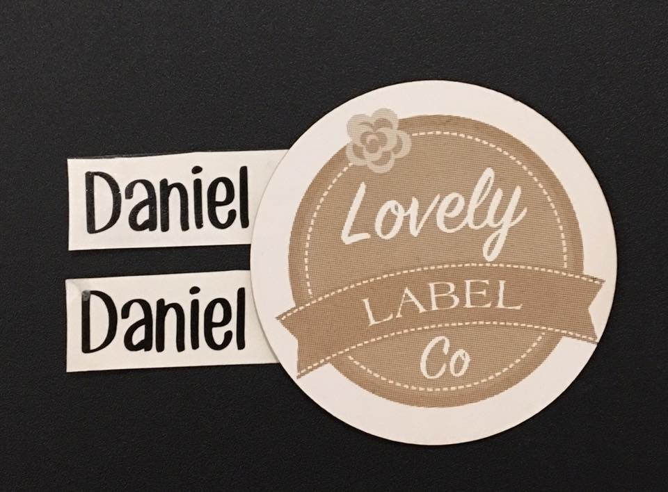 Lovely Label Co - Black vinyl & Jack font name labels for... | Facebook
