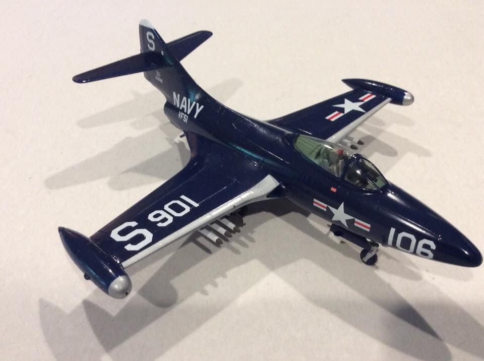 HobbyBoss 1/72 F9F-2 Panther model of VF-61 Jolly Rogers