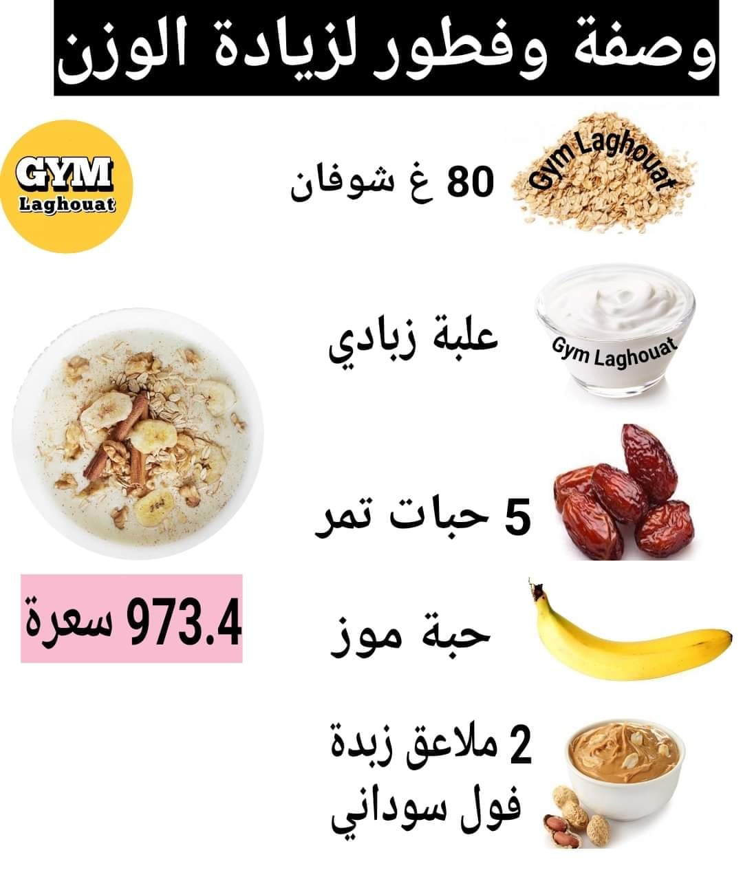 وجبة لزيادة الوزن لزيادة يوسري كمال الأجسام Facebook