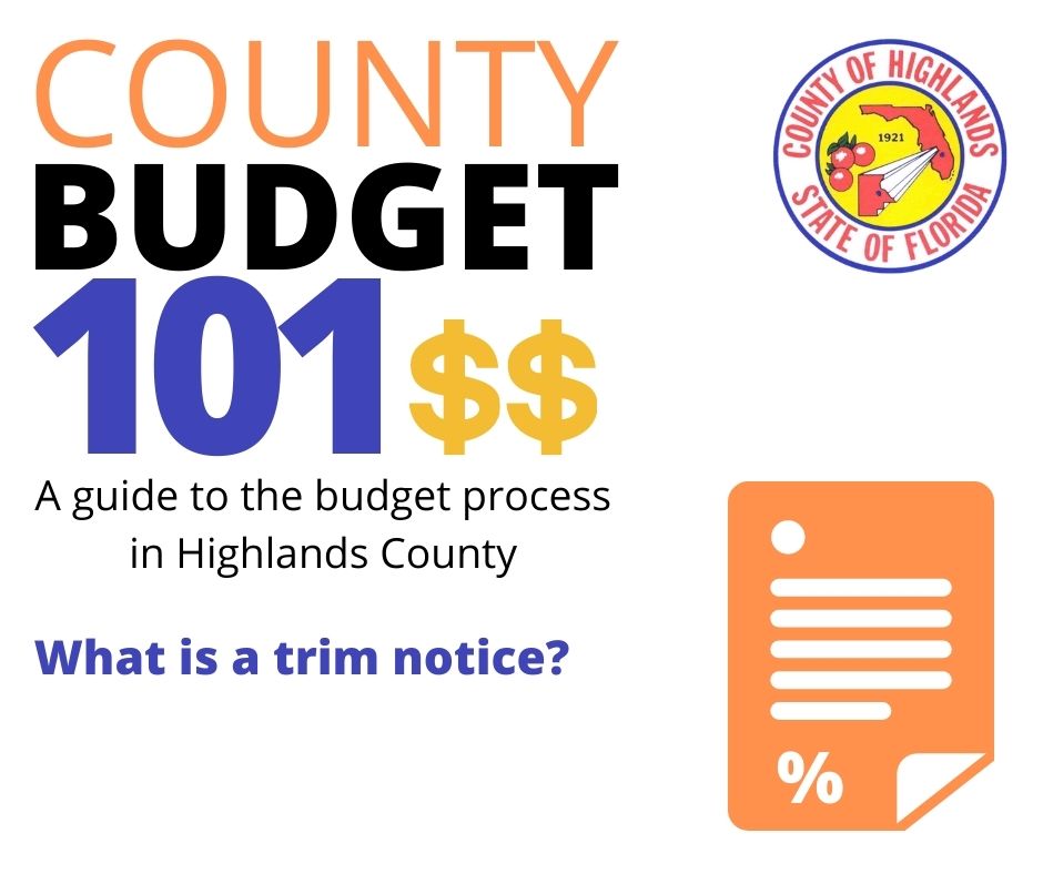 Trim notices will be mailed out by the Property Appraiser's office to ...