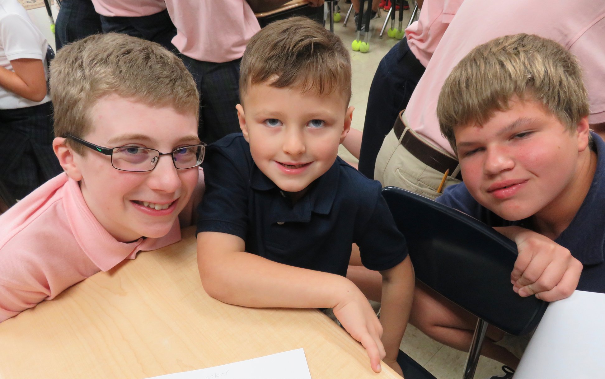 Our 8th graders and their prayer pals... - Holy Cross School