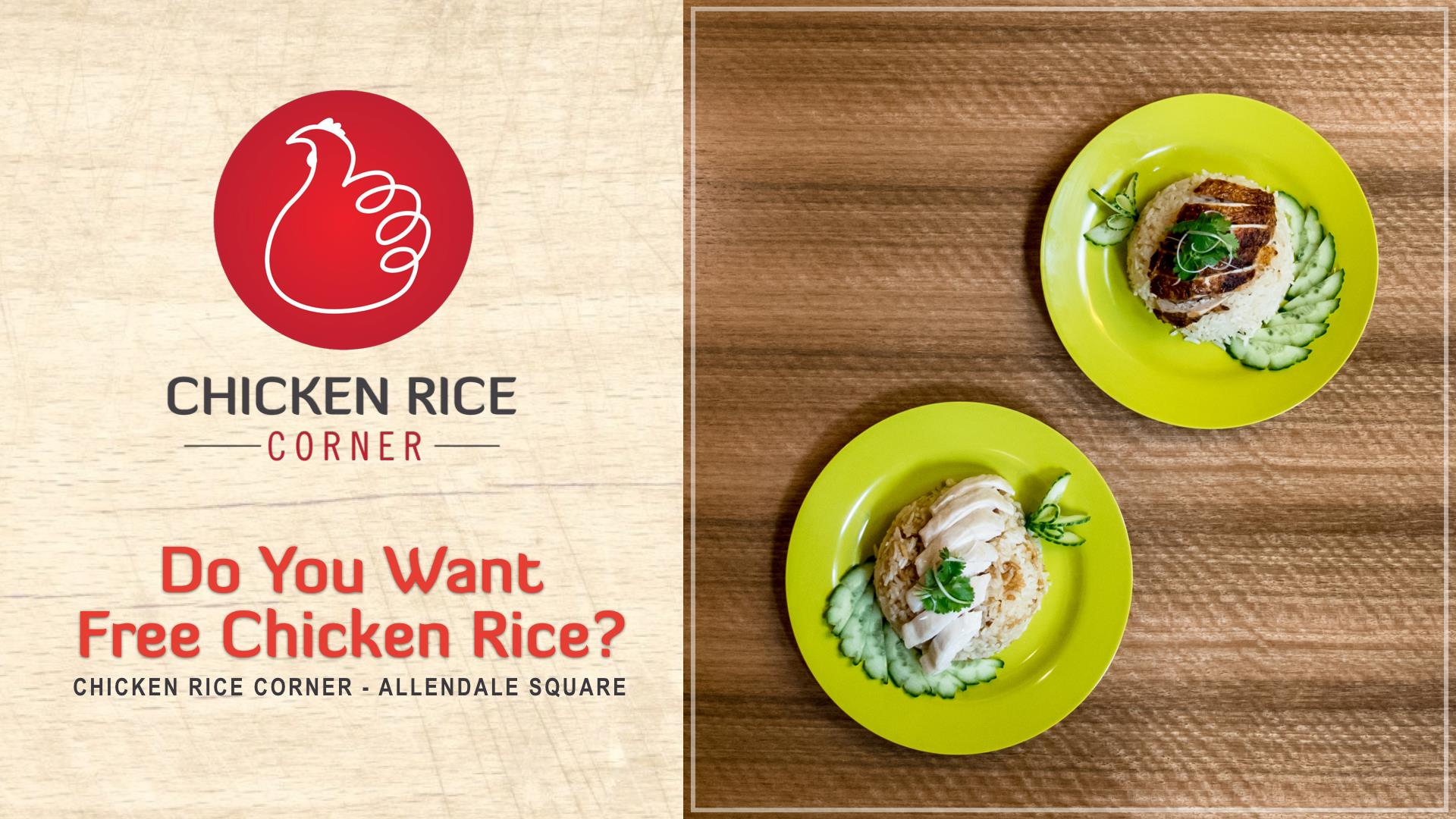 Chicken Rice Corner - 😍 Who Wants Free Chicken Rice? 😍 Check out our ...