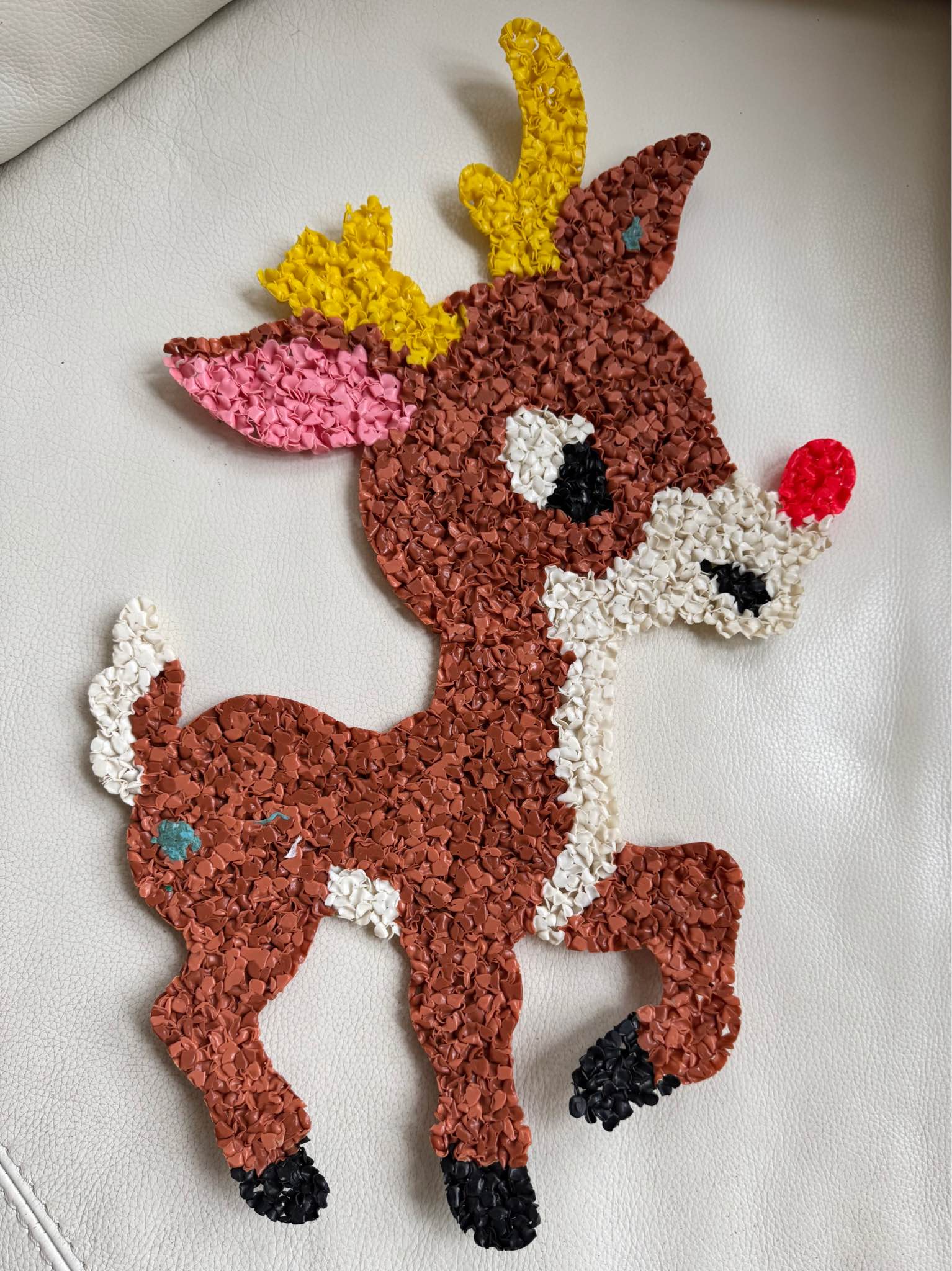 VTG Rudolph melted plastic Christmas decoration. 70’s. Read info ...