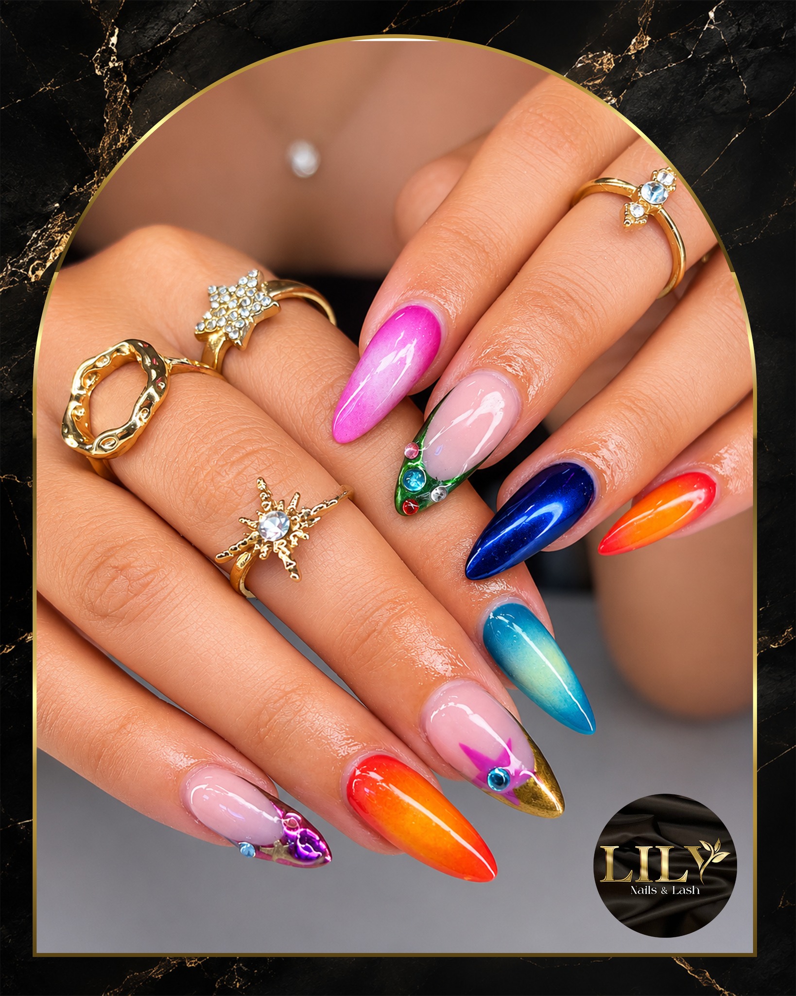🌈 Color outside the lines Bold shades, glossy finishes, sparkling
