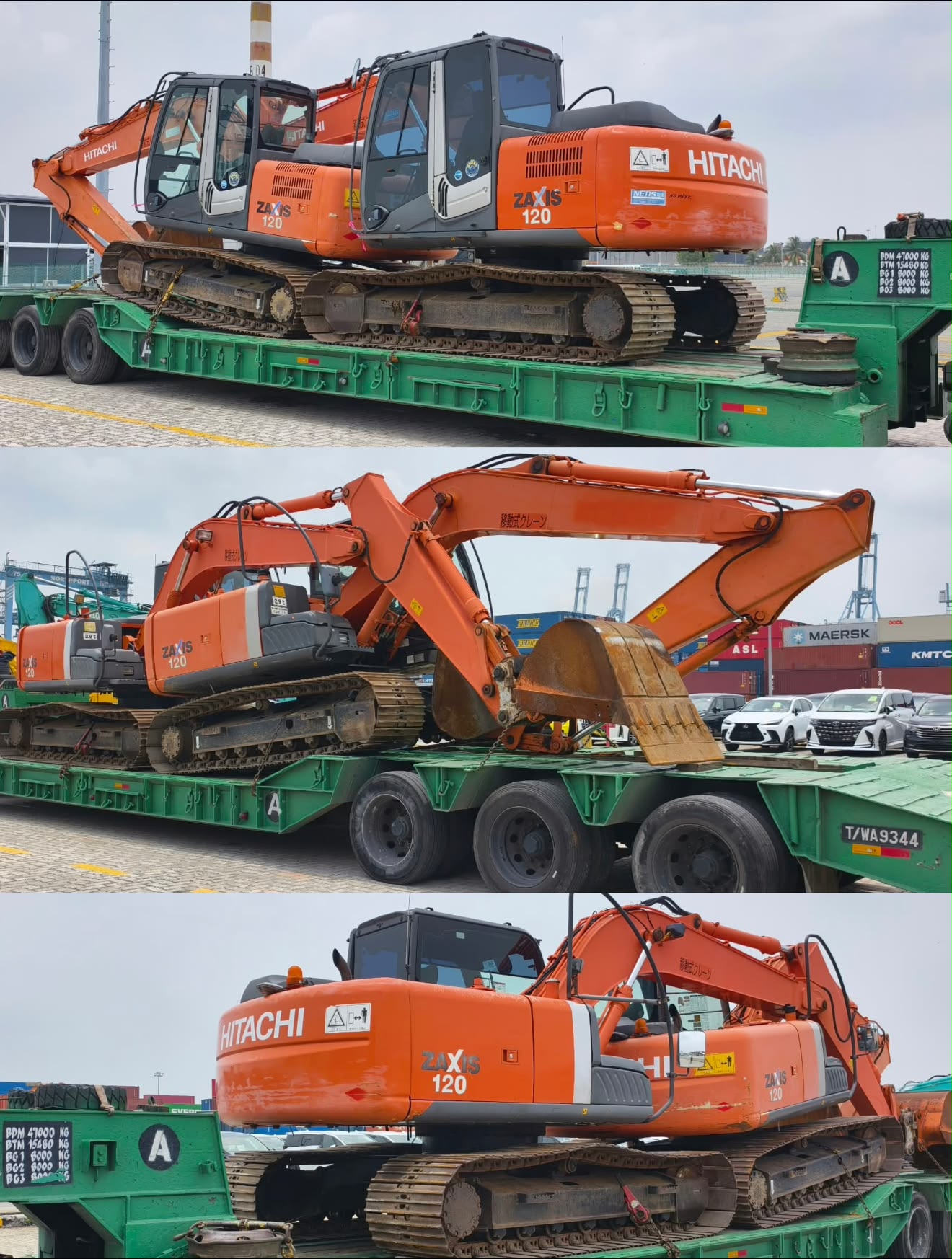 Japan import Hitachi Zaxis 120 forklift available for viewing